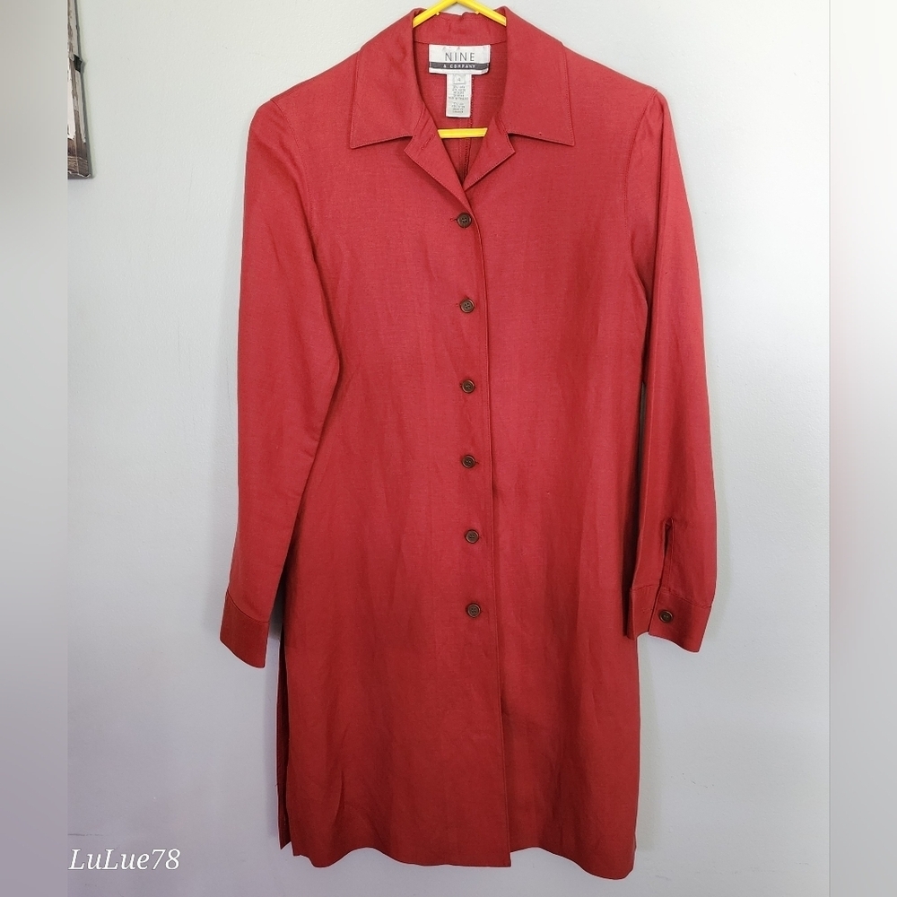 Nine & Company Button-Up Shirt Dress Size 4